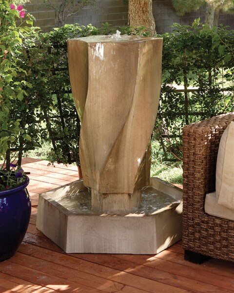 Vortex Fountain Unique Swirl Stone Waves Waterfalls Bubbling Art